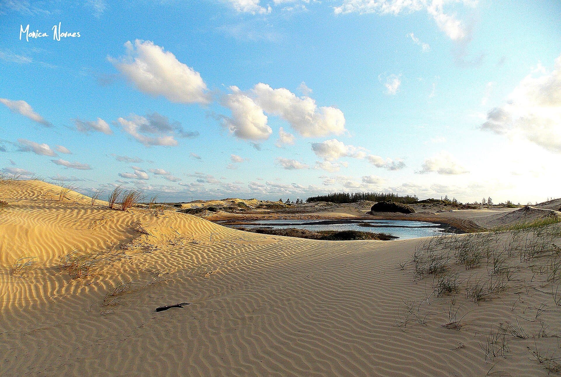 Vista das formações de areia nas Dunas do Araçá em Ilha Comprida