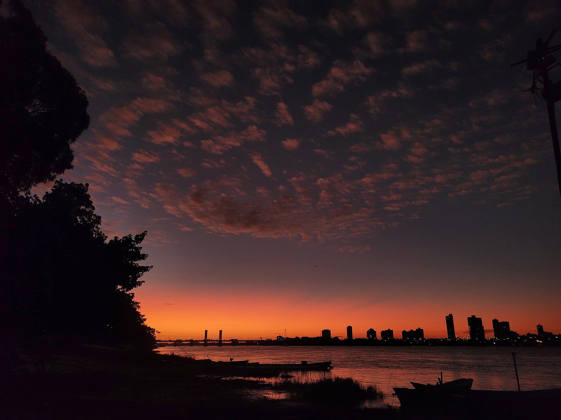 Vista do pôr do sol em Juazeiro, Bahia