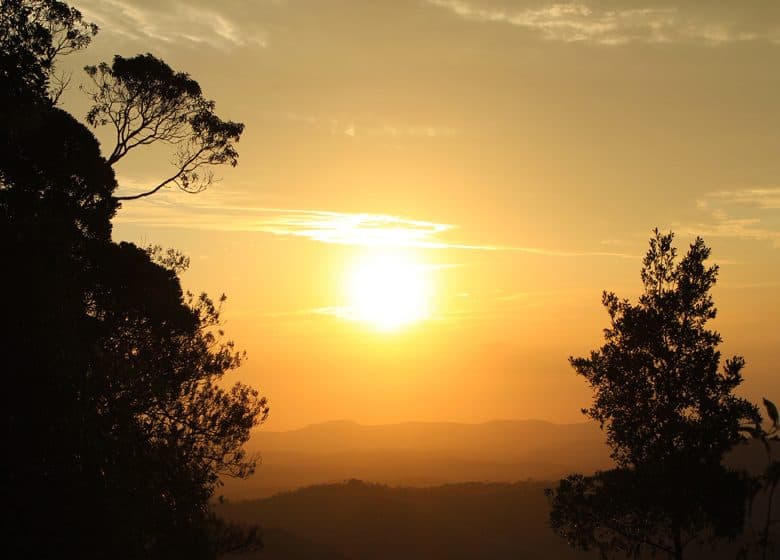 Paisagem ao entardecer no Parque Estadual do Ibitipoca em Lima Duarte