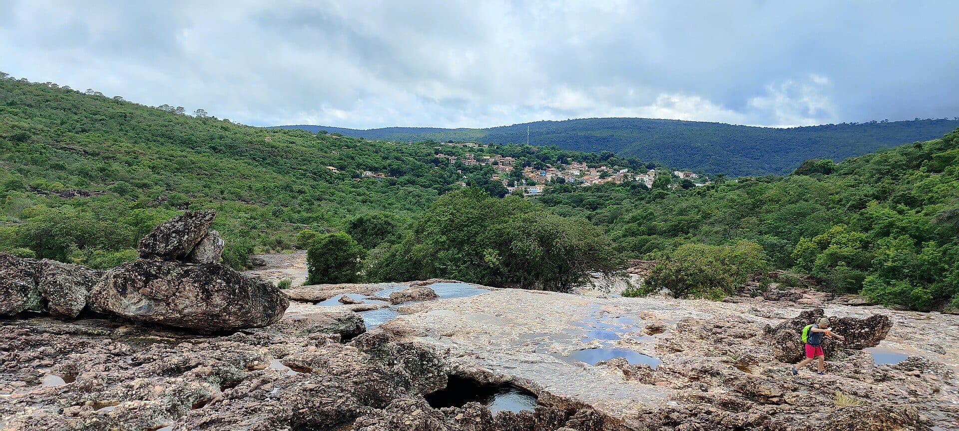 Vista da paisagem do Parque Municipal de Muritiba em Lençóis, Chapada Diamantina