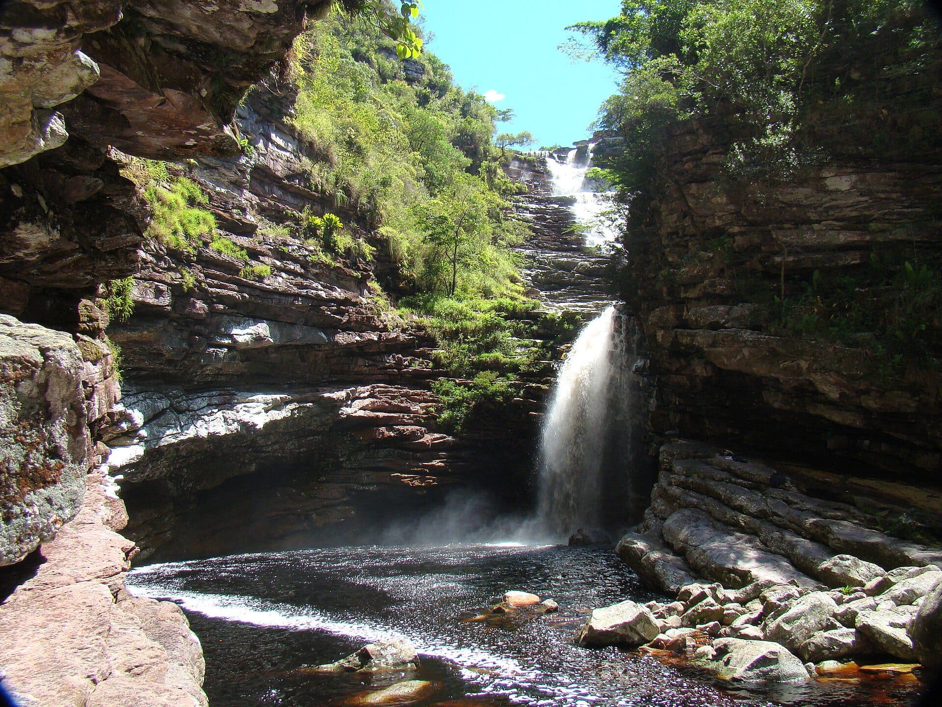 Vista da Cachoeira do Sossego na Chapada Diamantina