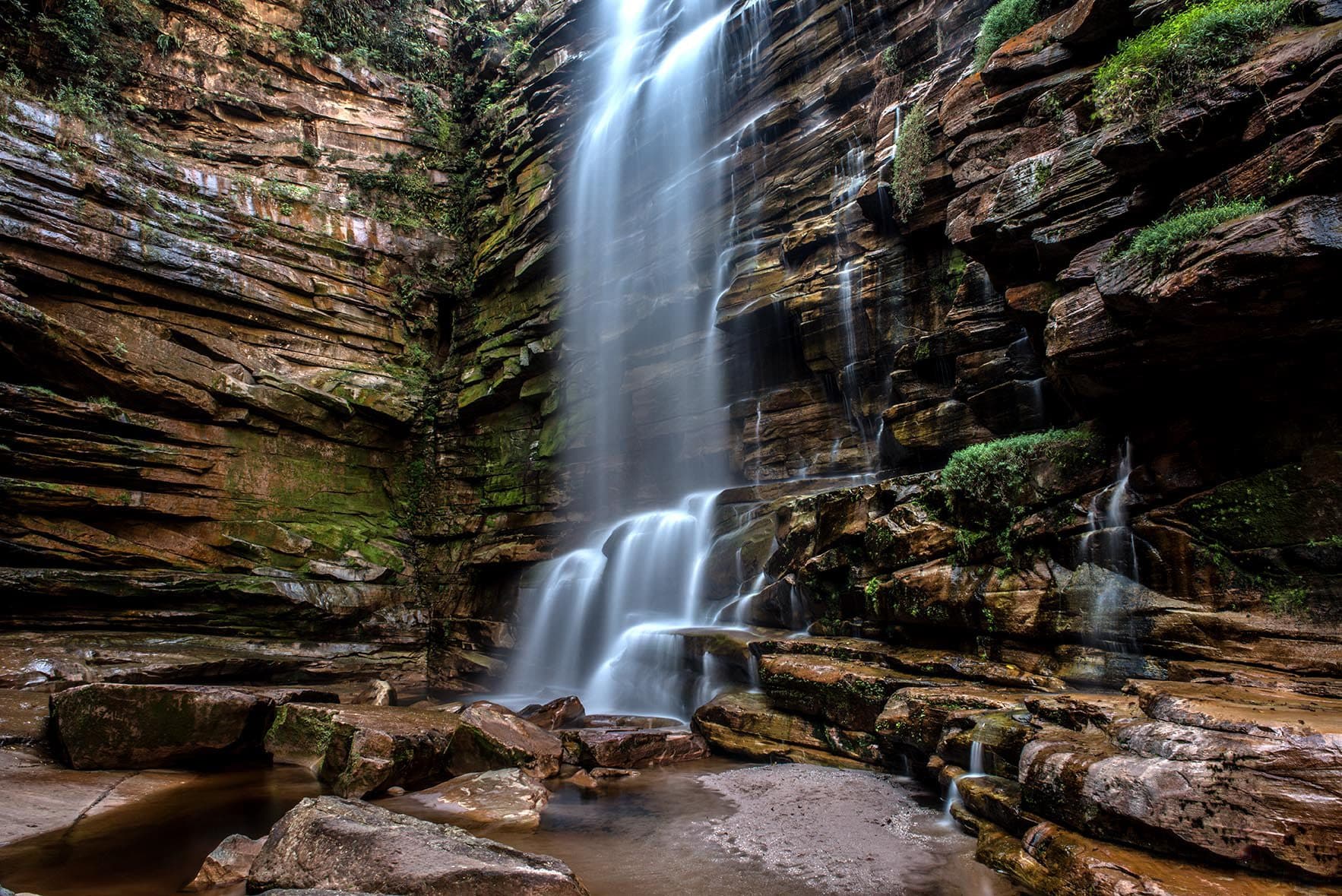 Queda d'água da Cachoeira do Mosquito na Chapada Diamantina