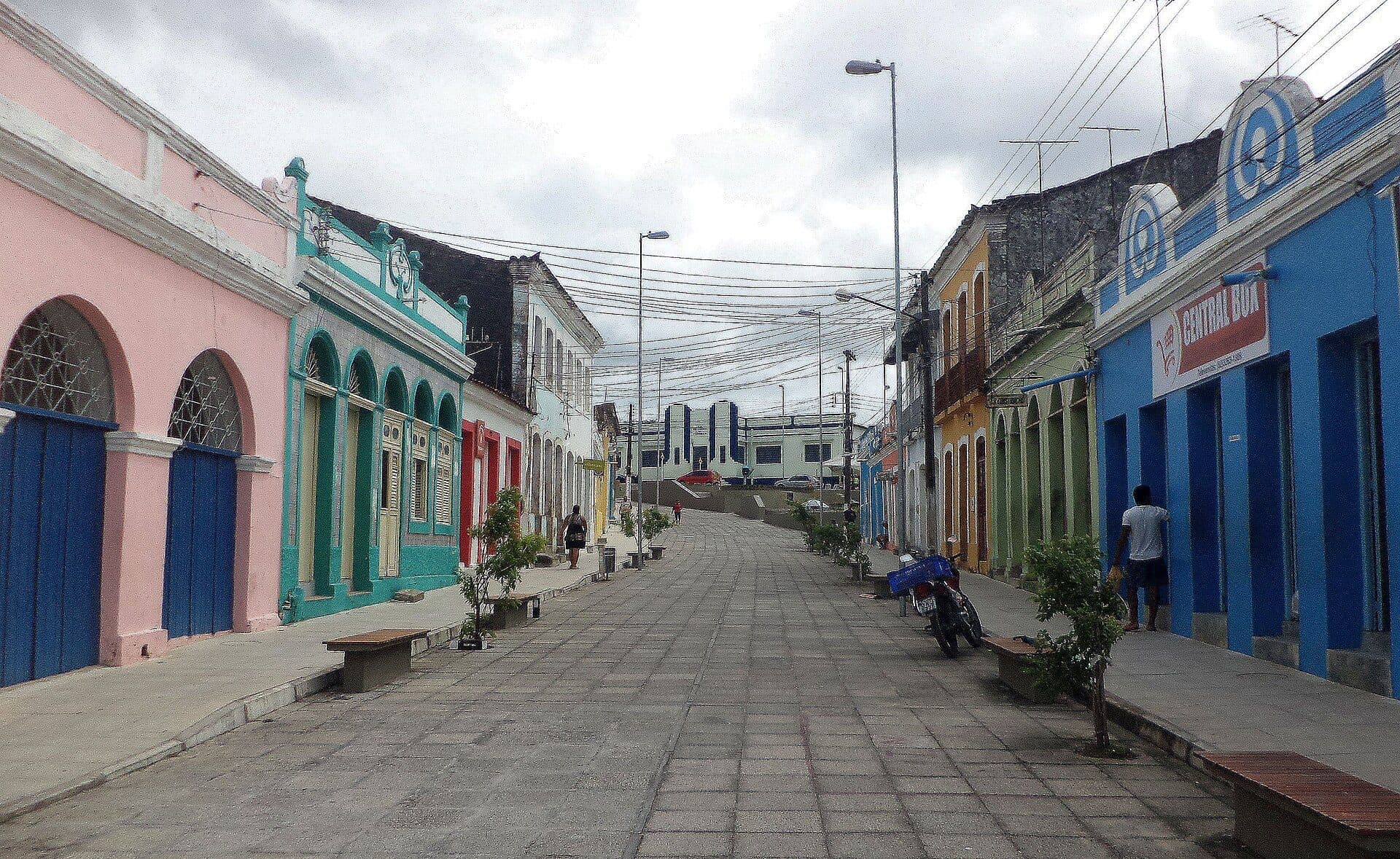 Vista da Rua Barão de Alagoas no Centro Histórico de Marechal Deodoro