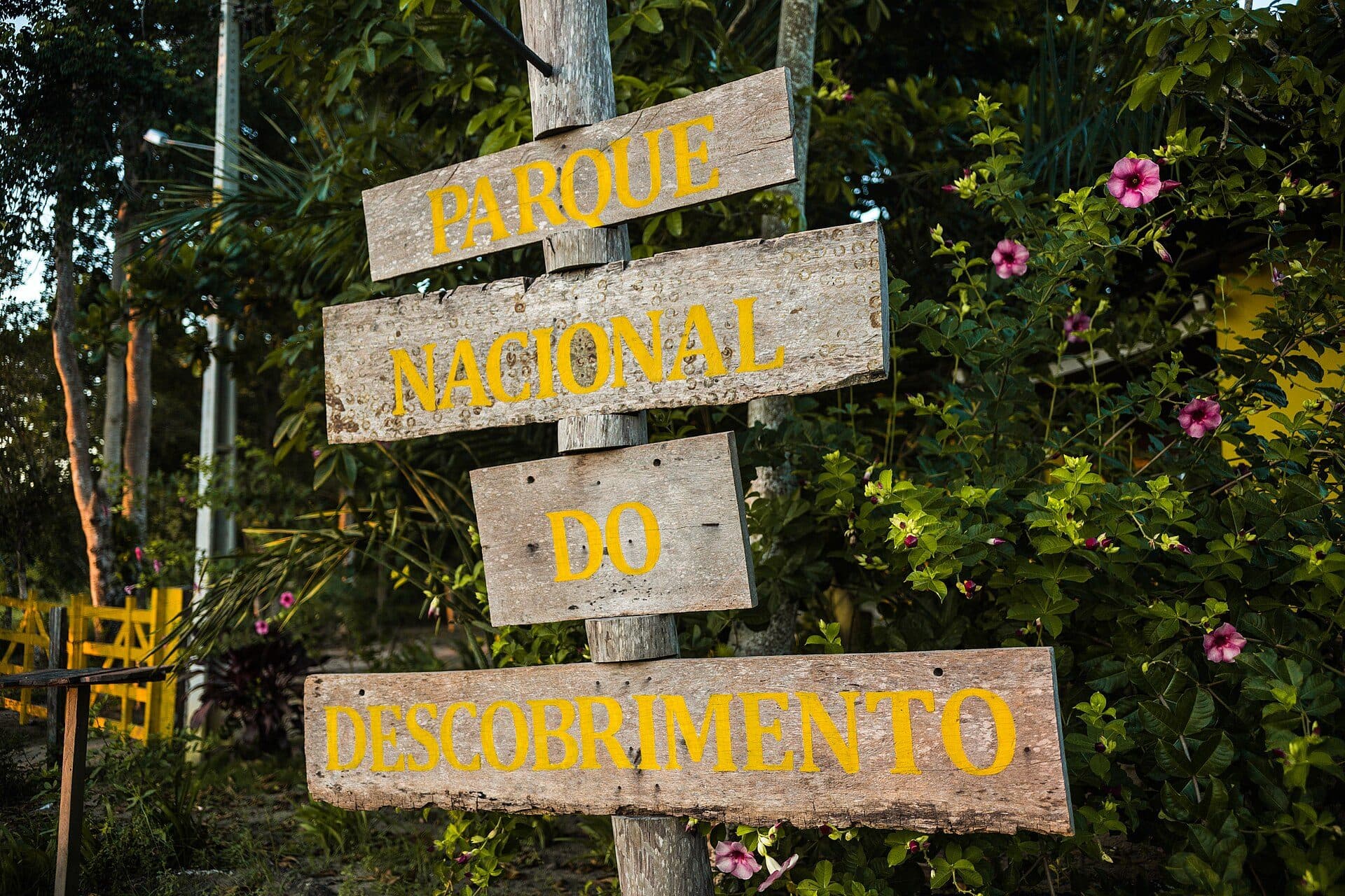 Paisagem natural do Parque Nacional do Descobrimento em Prado, na Bahia