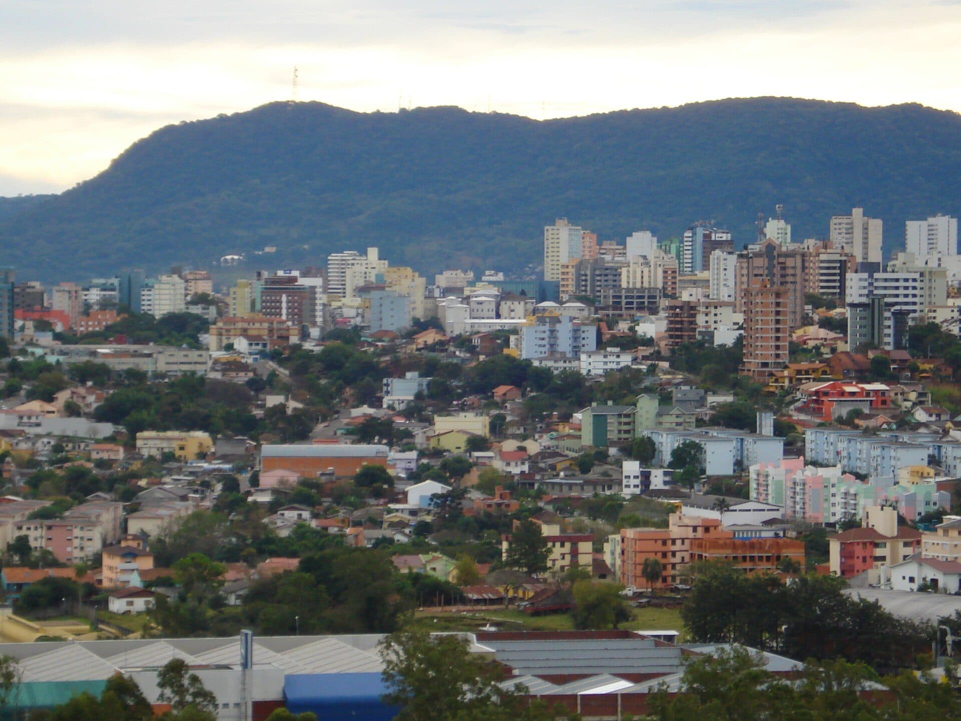 Vista panorâmica da cidade de Santa Maria no Rio Grande do Sul