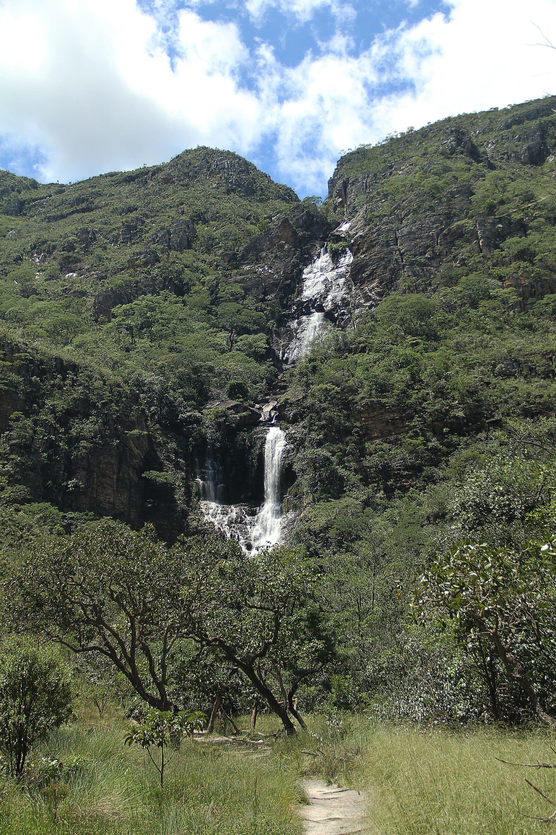 Vista da paisagem natural no Parque Nacional da Serra do Cipó