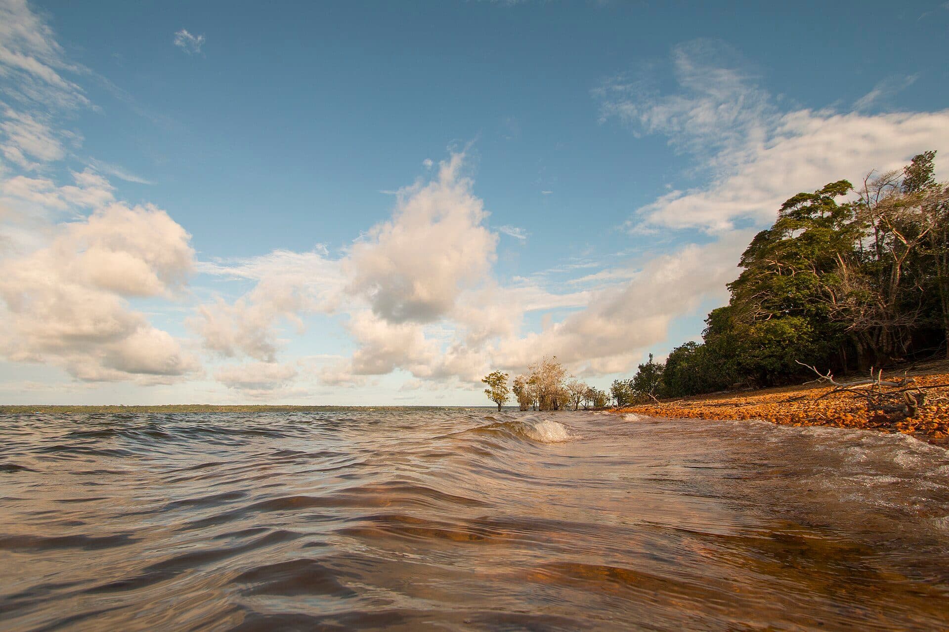 Vista da paisagem do Lago Verde em Santarém, no Pará