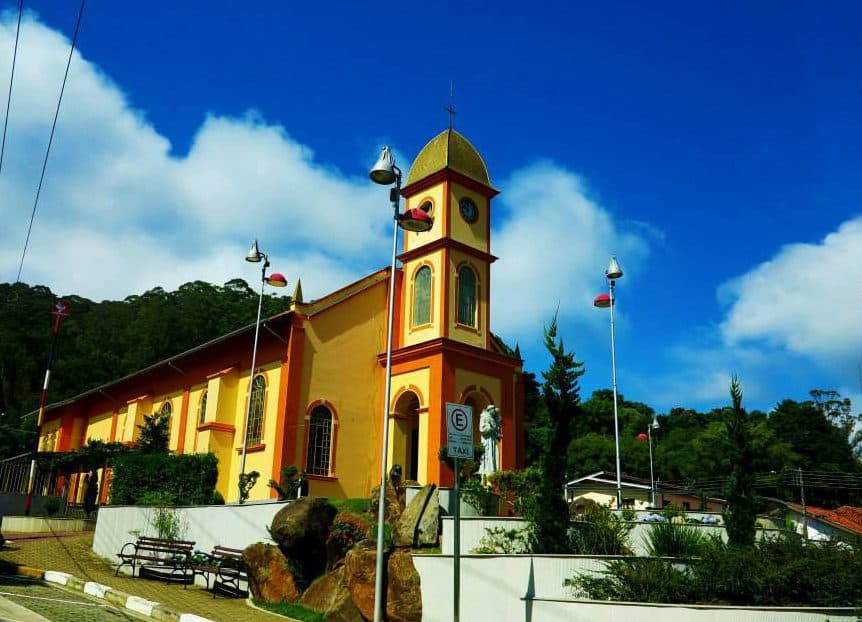 Vista da Igreja Matriz de Santo Antônio em Santo Antônio do Pinhal