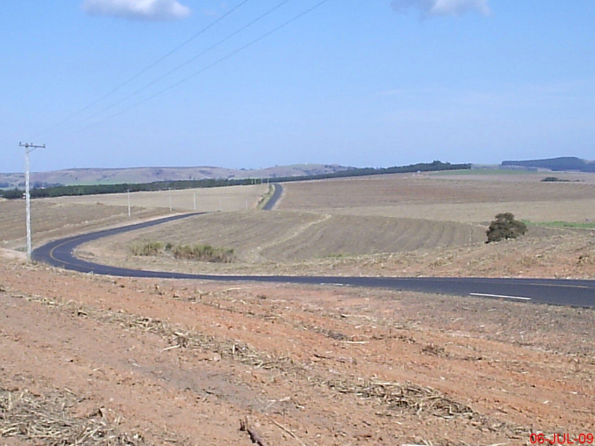 Vista da paisagem no planalto da Serra de Itaqueri