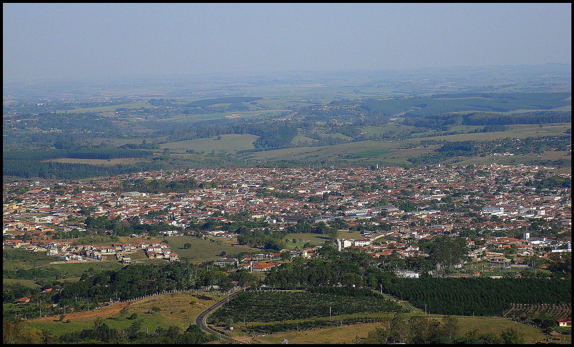 Vista da cidade de São Pedro a partir do Mirante do Cristo